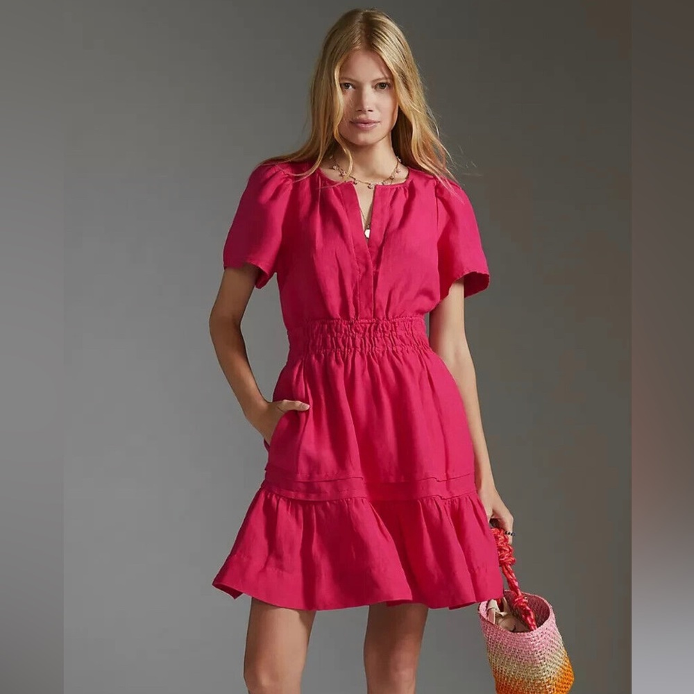 Anthropologie Sommerset Dress Pink XL